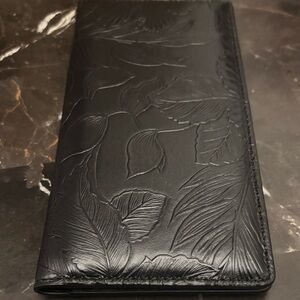 Elegant Black Embossed faux Leather Wallet